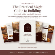 The Practical Magic Guide to Building Free Mini Edition by Abeaud, a free home building ritual guide for women building a new home