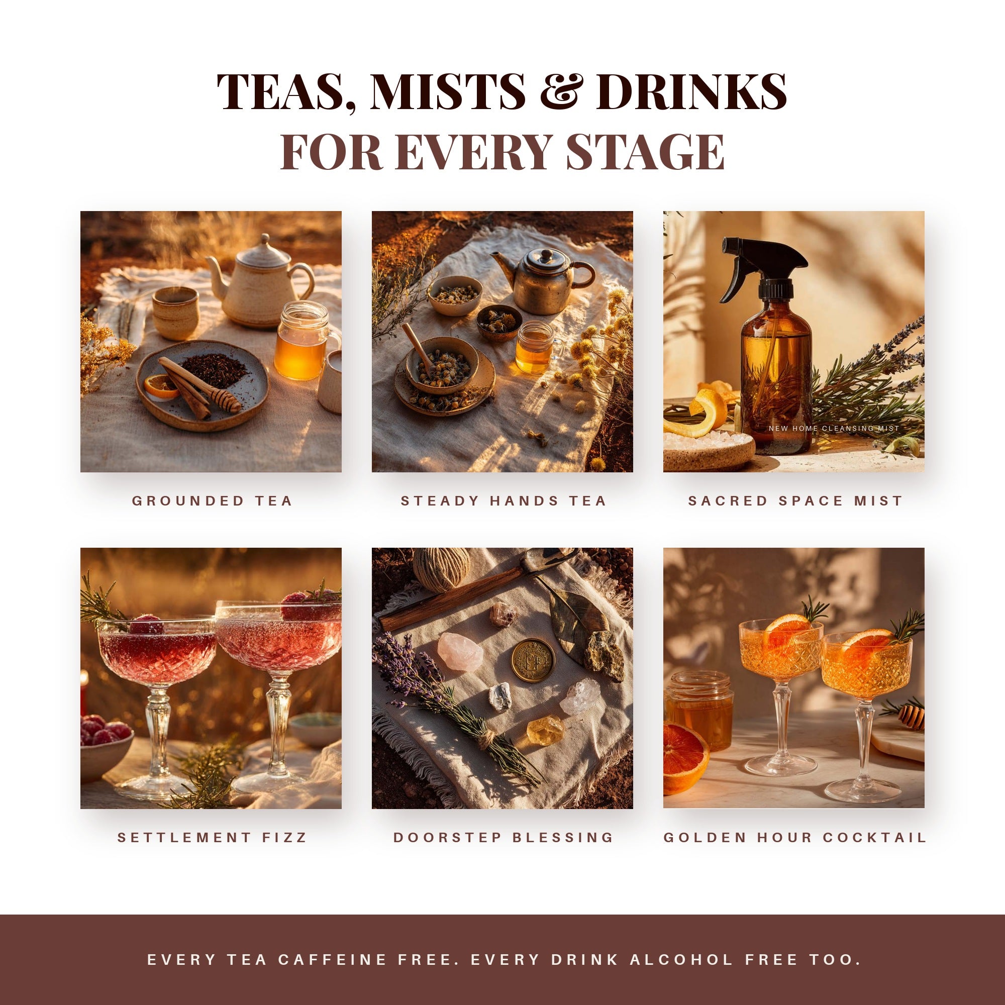 Teas, mists and celebration drinks from The Practical Magic Guide to Building by Abeaud
