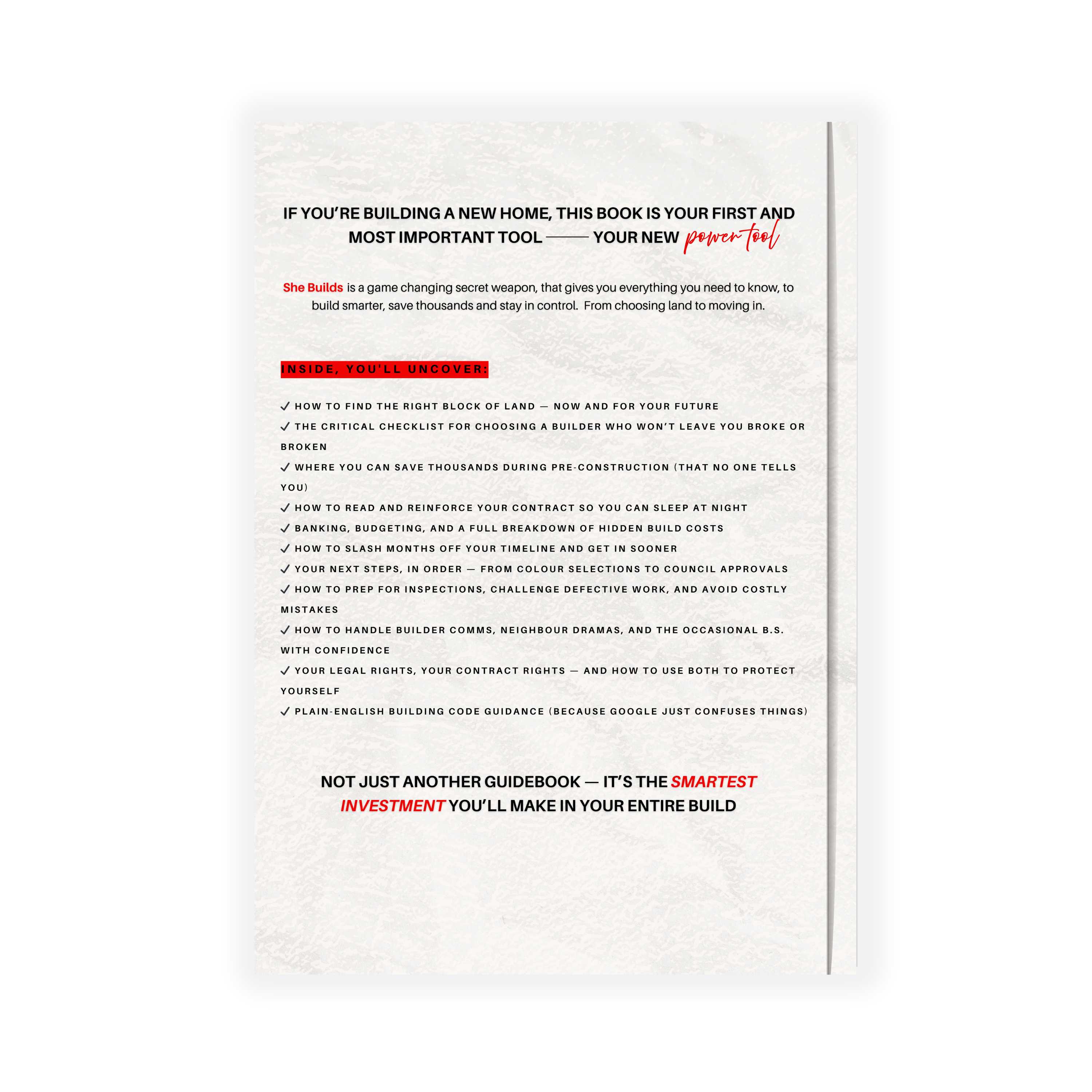 SHE BUILDS - Your Guide to Building with Volume Builders