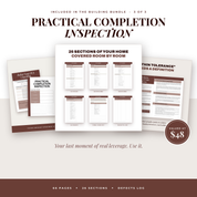 Practical Completion Inspection Checklist, included in The Building Bundle by Abeaud