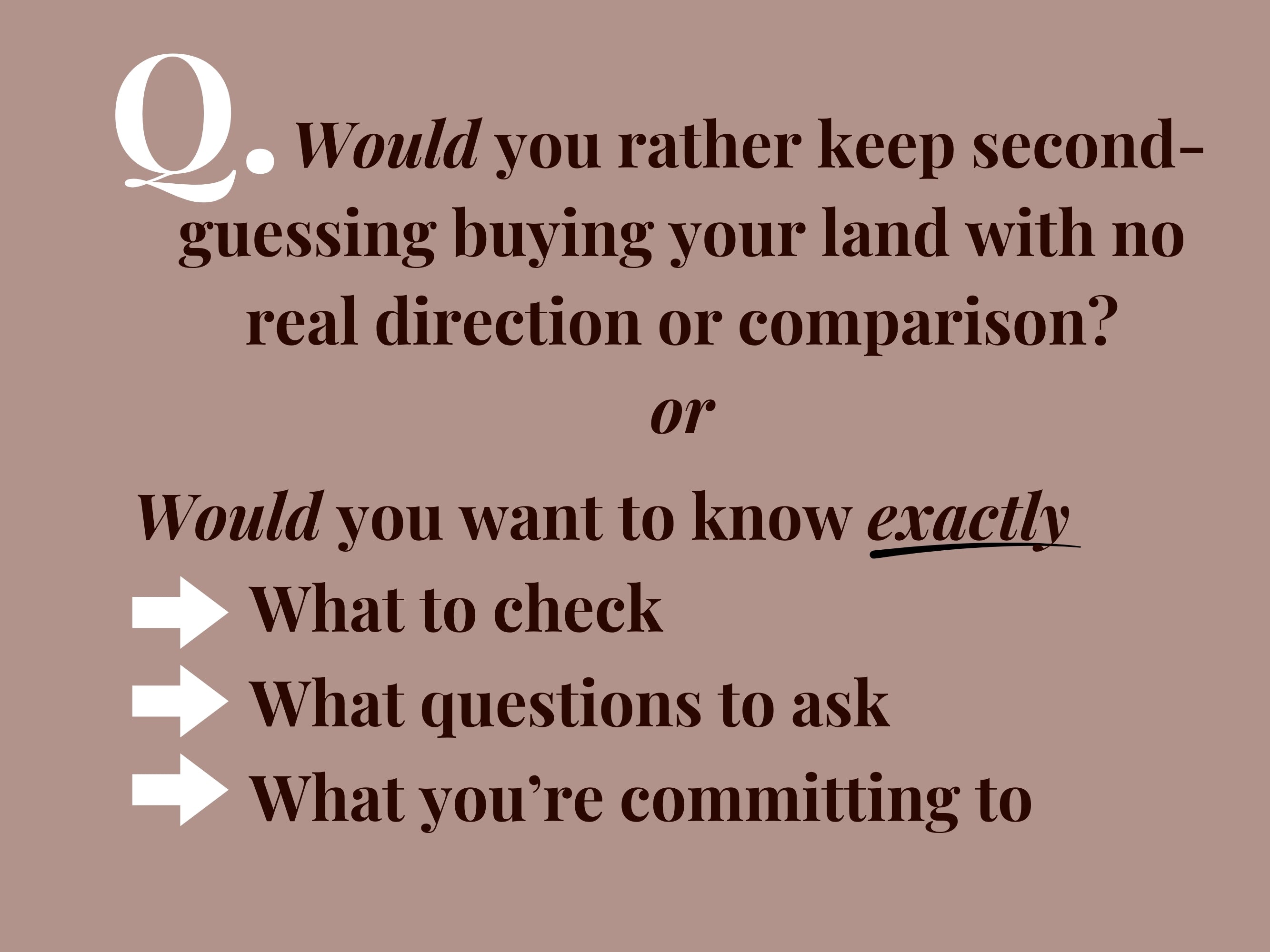How to Buy a Great Block of Land