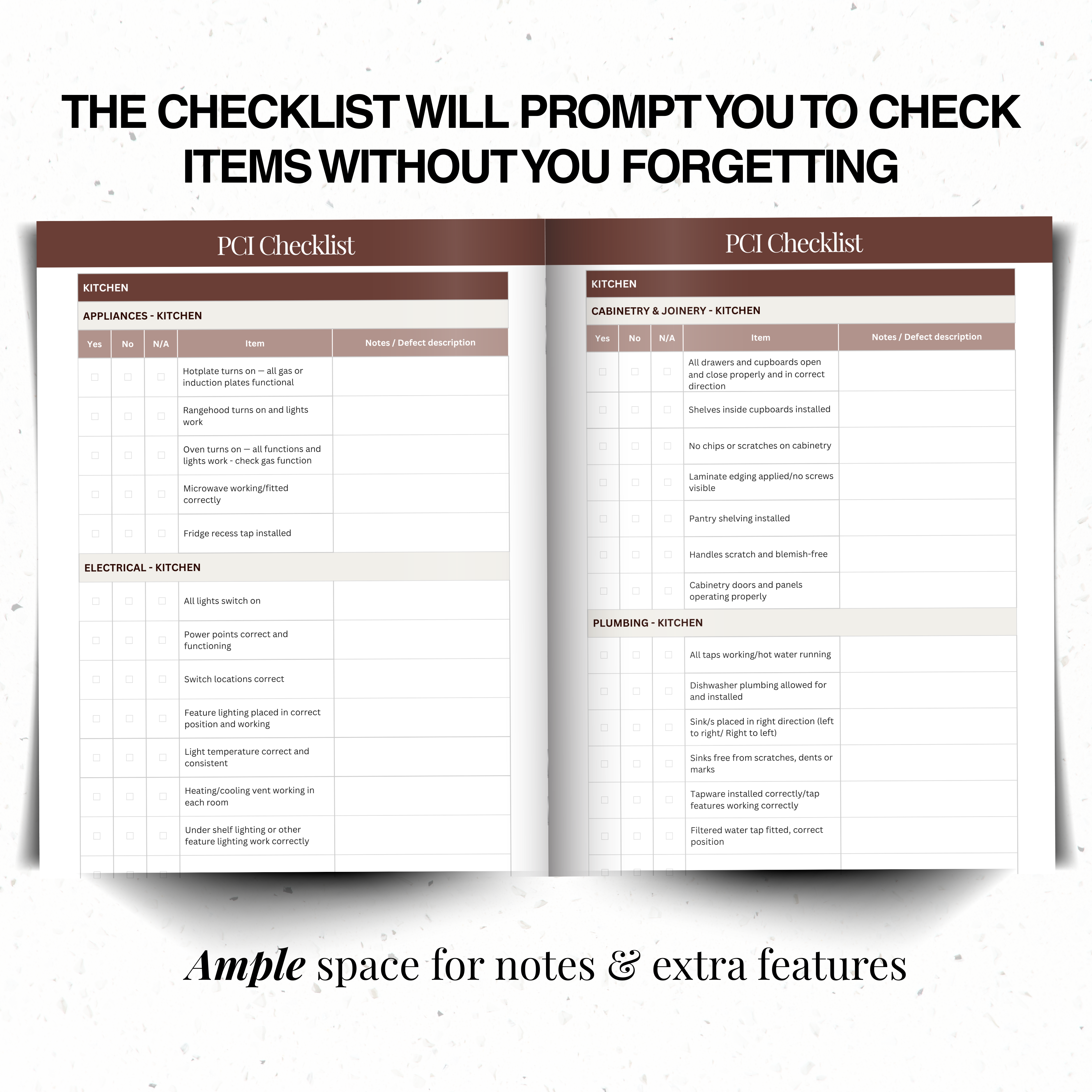 Practical Completion Inspection Checklist