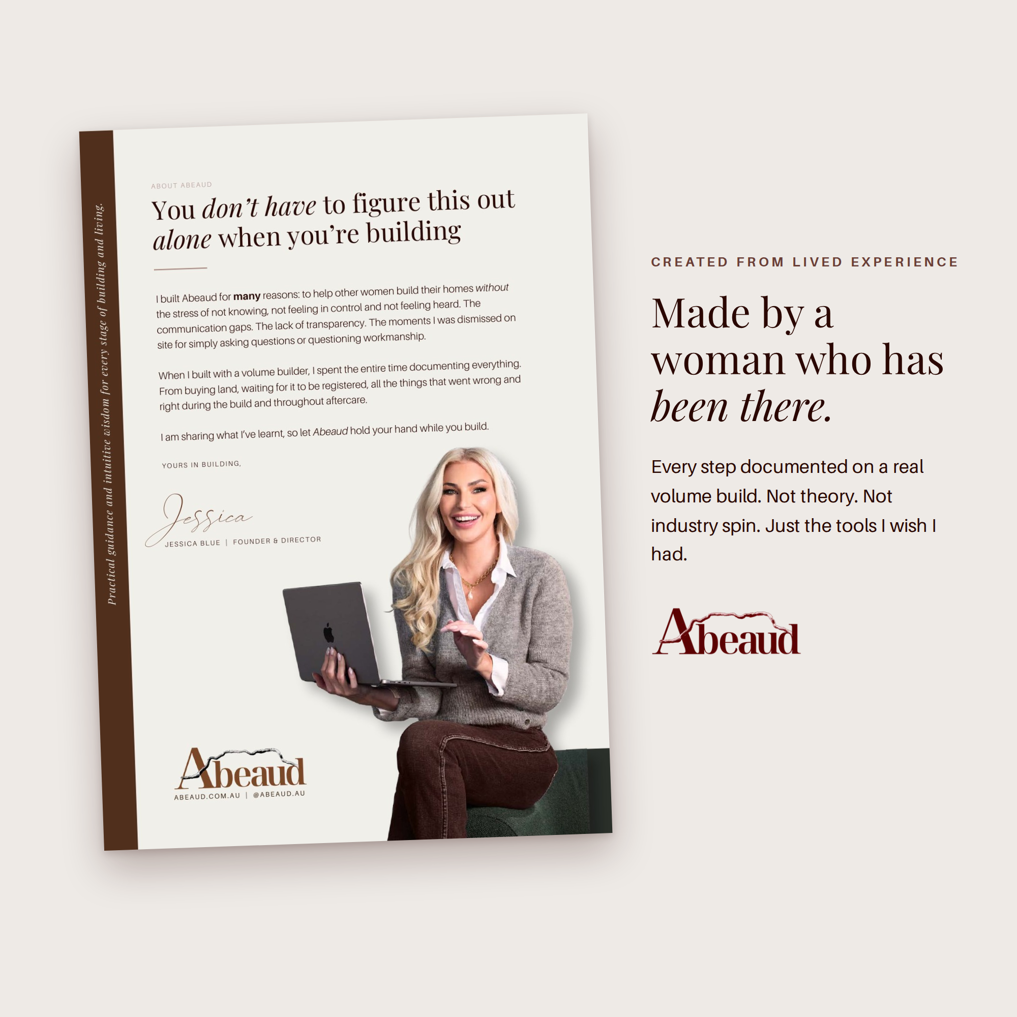 About Abeaud, home building guides and checklists for women building with volume builders