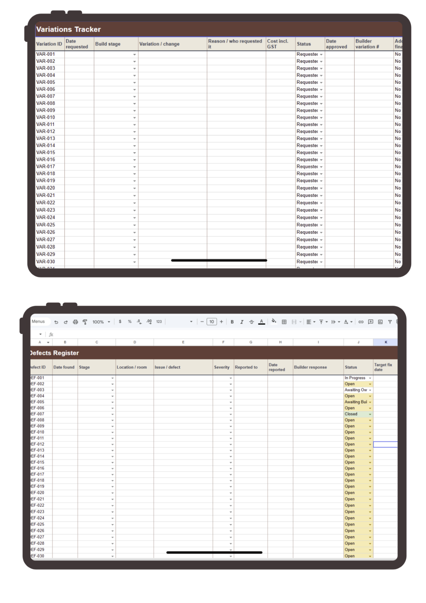 Track Your Entire Build