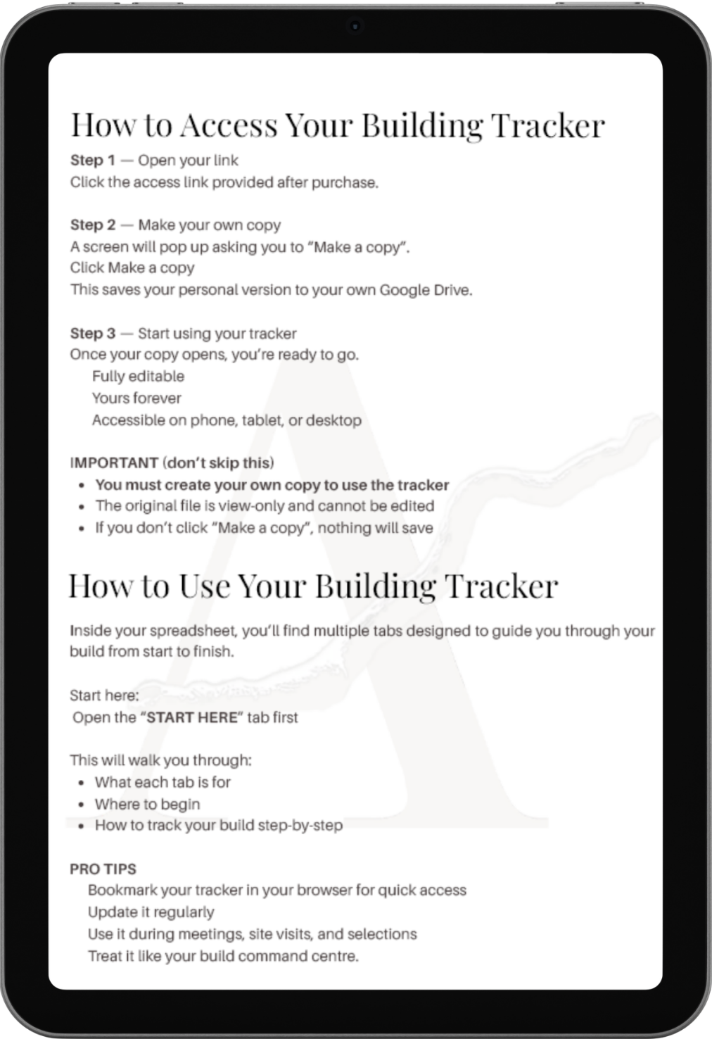 Track Your Entire Build