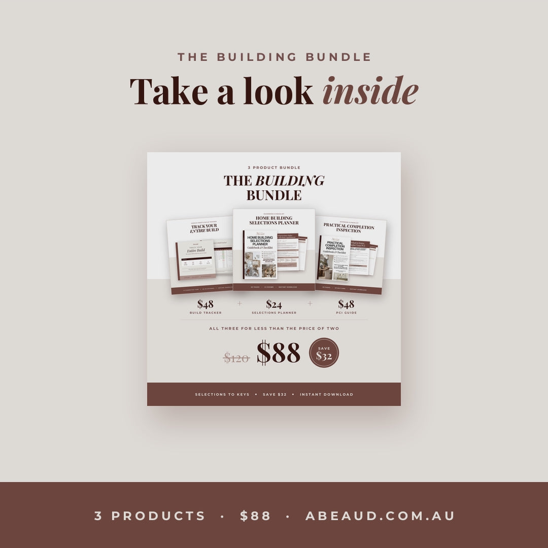 The Building Bundle | Build Tracker, Selections Planner & PCI Checklist
